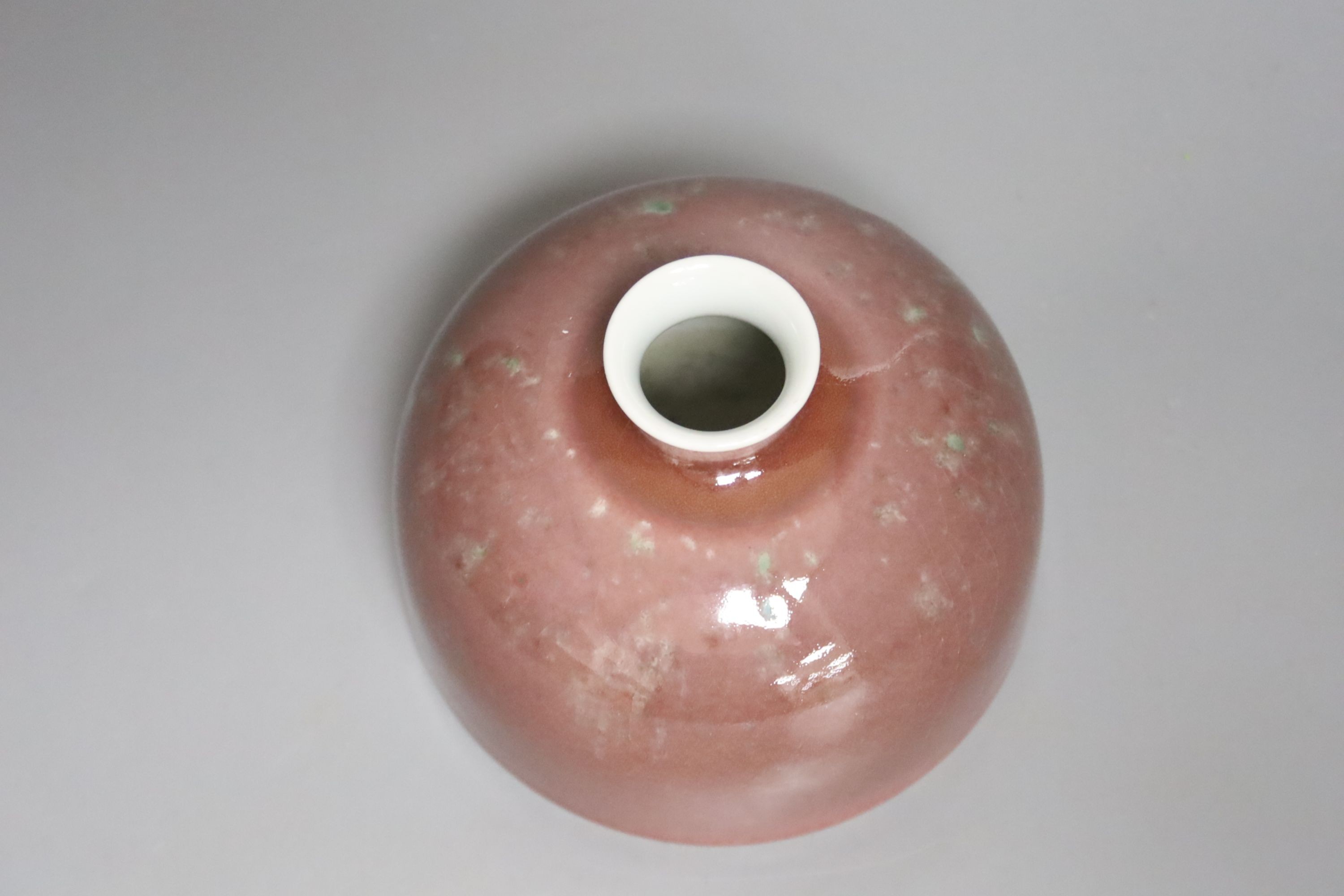 A Chinese ox-blood water pot, height 9cm